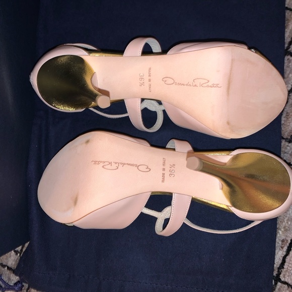 NWT Oscar de la Renta pink and gold platform pumps - Picture 4 of 6